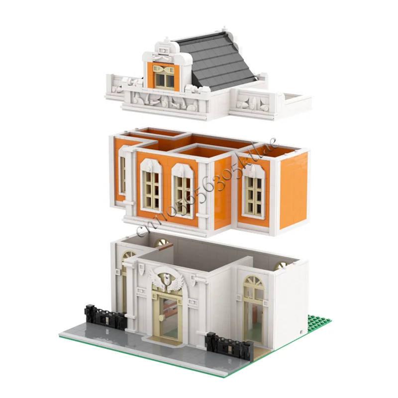 حار 1412 قطعة قاعة المدينة وحدات بنة نموذج بازل للأطفال التجمع اللبنات عيد ميلاد عيد الميلاد مهرجان هدية