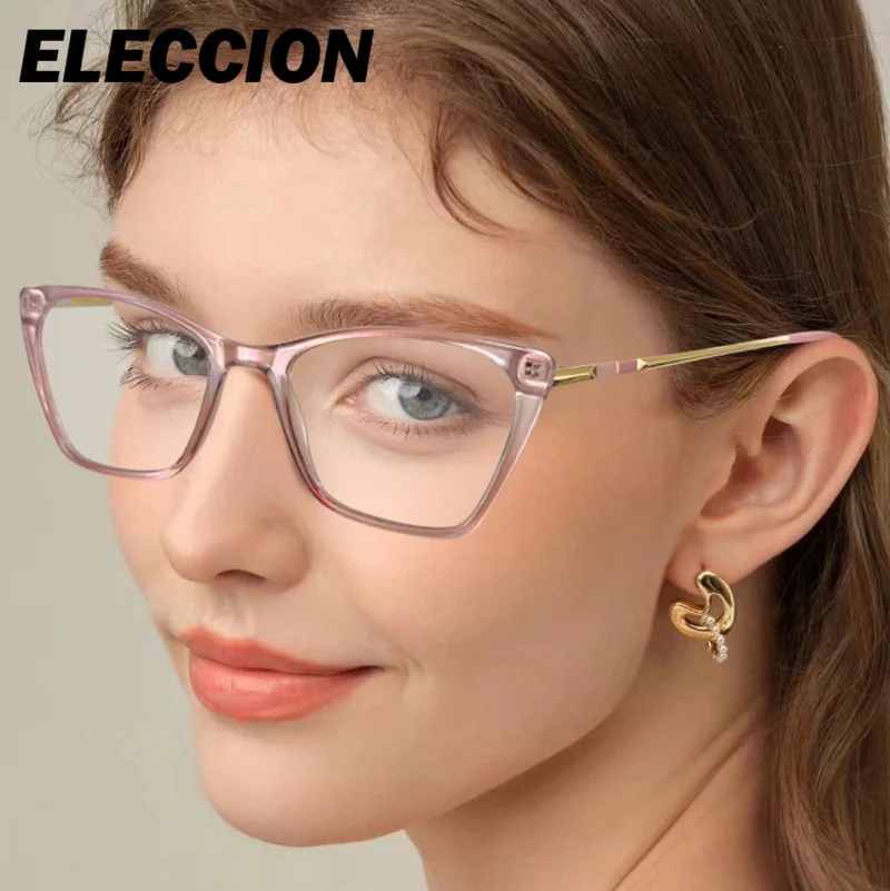 

ELECCION Presbyopia Myopia Eyeglass TR90 Frame Optical Men Women Glasses Anti Blue Light Eyeglass Frames Prescription Lenses