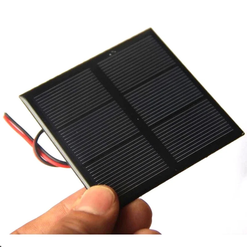 Prezzo di fabbrica 1000PCS 0.7W 5V Mini Pannelli Solari con Filo 15CM Cella Solare di Piccole Dimensioni Squsare Modulo Solare 70*70MM Giocattolo Solare FAI DA TE