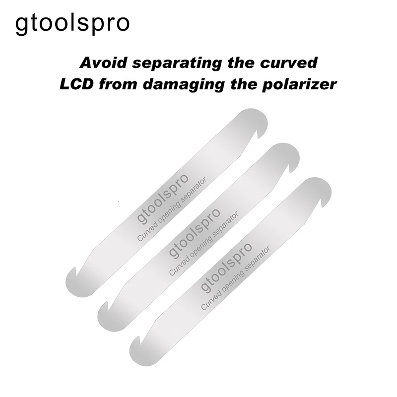 Gtoolspro G-013 Ultra-thin หน้าจอสัมผัสโค้งถอดตะขอคู่เหล็ก Prying แผ่นใบมีดไม่เป็นอันตราย LCD โทรศัพท์เปิดเครื่องมือ