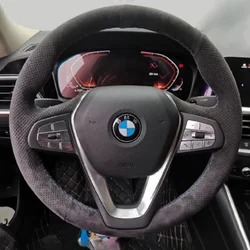 Custom Suede Car Steering Wheel Cover 100% Fit For BMW G20 G21 G30 G31 G32 X3 X5 G05 X7 G07 G01 X4 G02 Z4 G29 Car Accessories