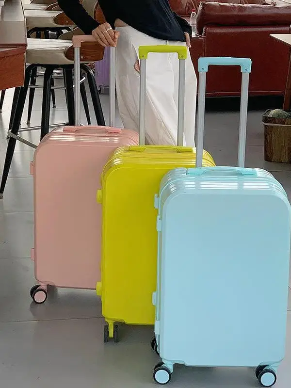style-luggage-suitcase-handheld-pure-color-unisex-student-multicolor-travel-bag-20-inch-pull-rod-boarding-box-women's-m