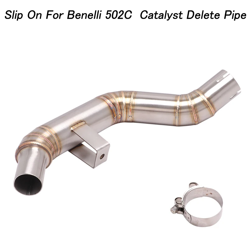 

Middle Link Pipe Slip On For Benelli 502C 502 BJ500-6A Motorcycle Exhaust Modified With Catalyst Connecting original Exhaust