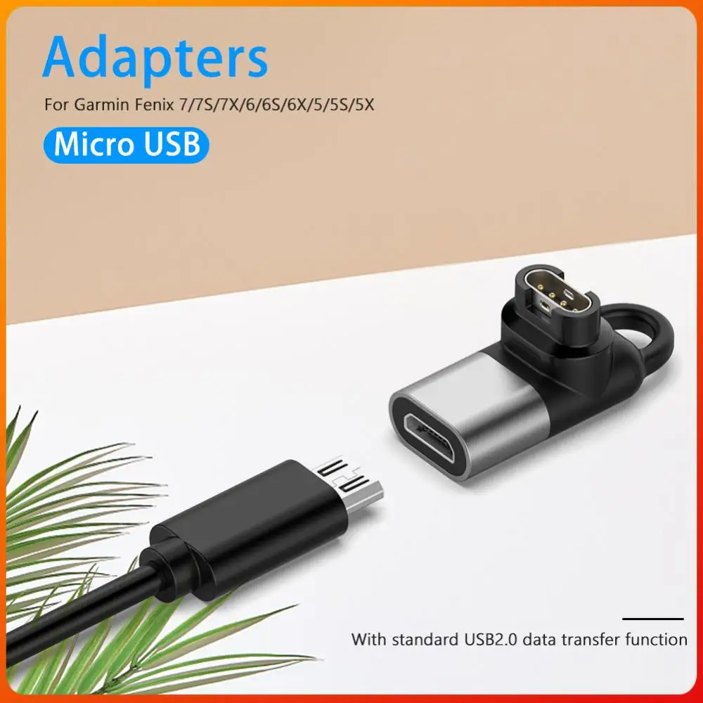 

Watch Charger Adapter Smart Watch Accessories for Garmin Fenix 7/7S/7X/6/6S/6X Micro USB/Type-C/IOS Watch Charging Adapter