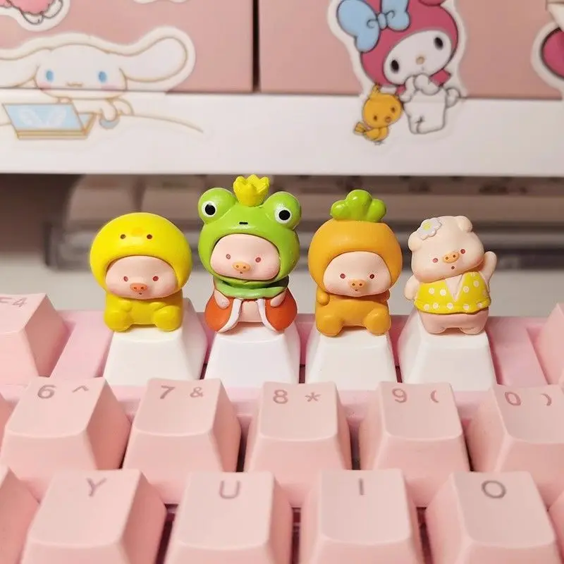 

DIY personalized keycaps cartoon cute pig pig creative three-dimensional cross axis mechanical keyboard keycaps