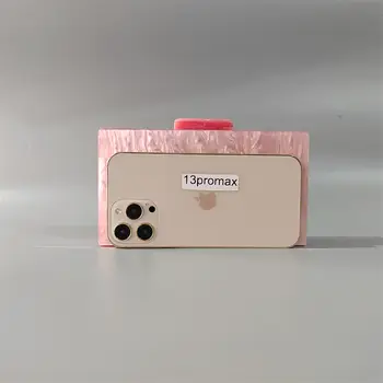 設計師珍珠粉紅貝殼婚禮派對手拿包禮服宴會手提包品牌皮夾時尚女士珍珠亞克力晚宴包 8 最佳銷售 粉紅色手拿包 - №4