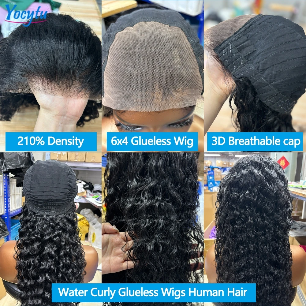 26 28 30 Inch Glueless Wig Human Hair Ready To Wear 6x4 Curly Human Hair Wig Glueless Wigs Human Hair 210% Density Water Wave Human Hair Wig Glueless Brazilian Wigs On Sale Aliexpress France Wigs Human Hair Glueless