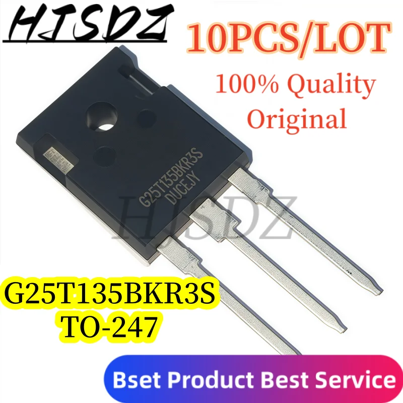 G25T135BKR3S 【10개/로트】G25T135 25T135BK TO-247 패키지 |   25A/1350V 고전압 |   원본 재고 빠른 배송
