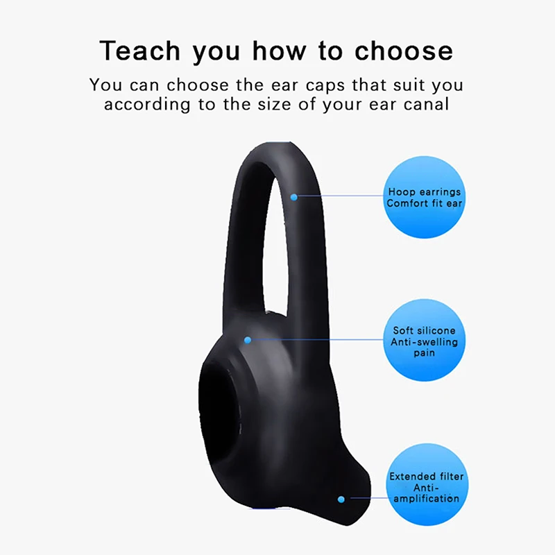 10 pezzi di cuscinetti per auricolari in Silicone per auricolari per cuffie universali senza fili compatibili con Bluetooth sostituzione dei tappi per le orecchie degli auricolari