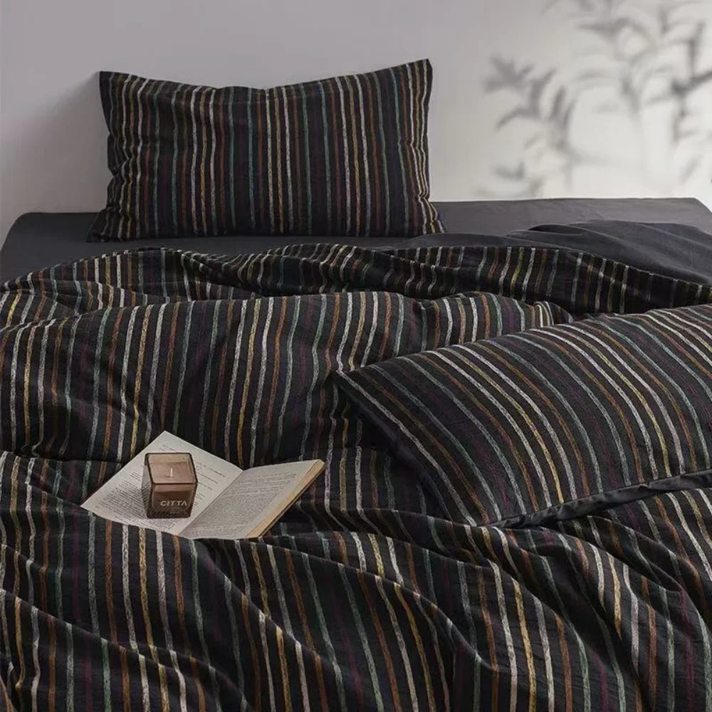 Old Fashion Engraving Floral Washed Cotton Duvet Cover Set Single Twin Full QUEEN Bed