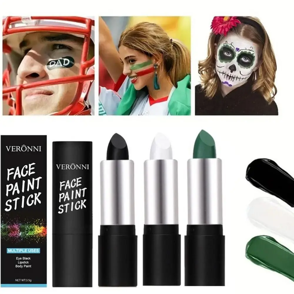 Farby do twarzy i ciała, kredki do body artu, długotrwały makijaż sportowy, kredki do malowania twarzy na Halloween, szybkoschnące, kreatywne.