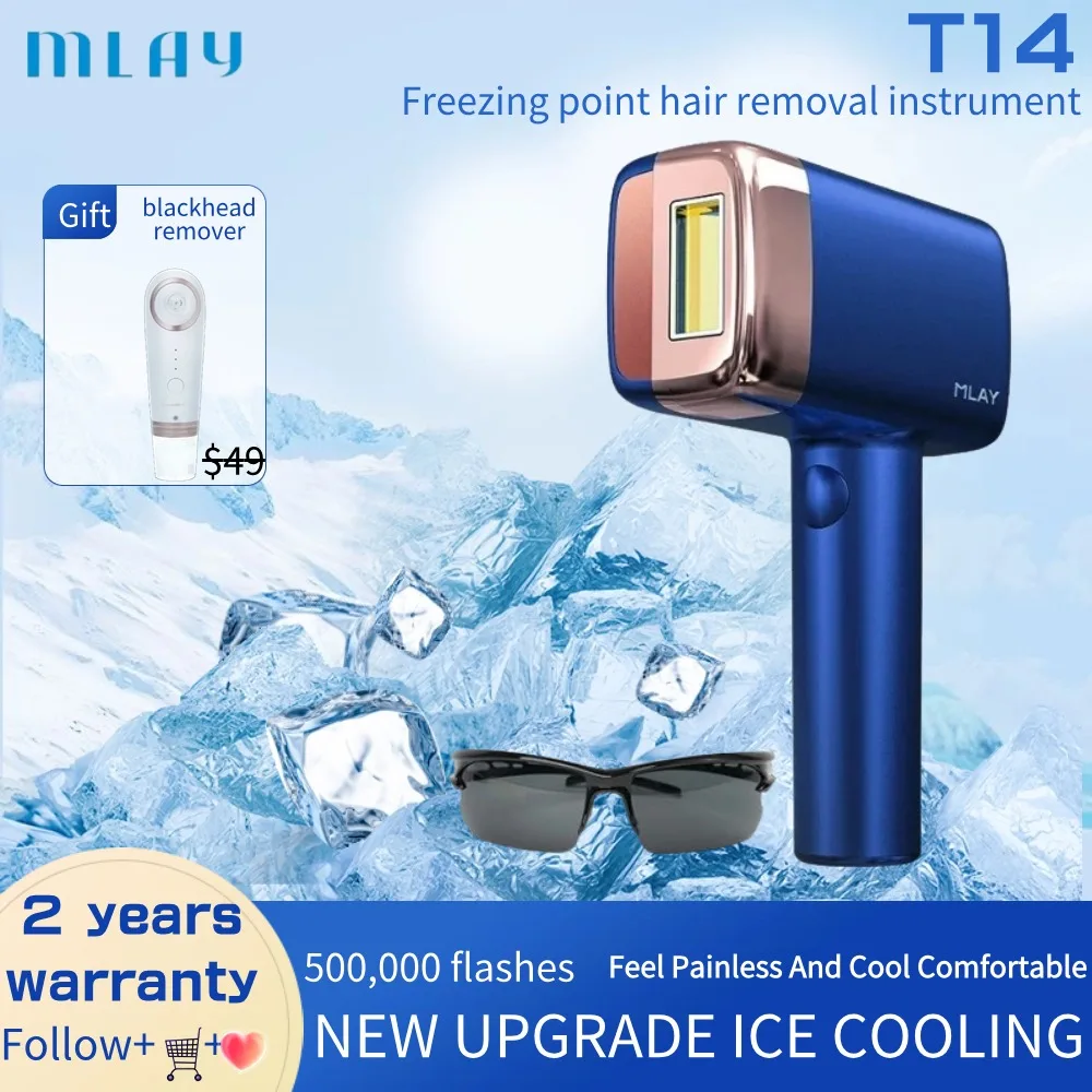 

MLAY T14 Full Range 500000 Flash IPL Laser Hair Remover Cool And Painless Hair Removal Suitable For Face Body And Bikini Lcd