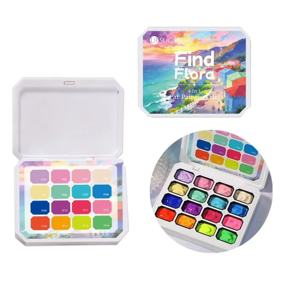 

4-In-1 Pat Painting Gel 16 Colors Candy Oil Painting Nail DIY Mixing Palette Polish Gradient Nail Art Manicure Tools Nail Art
