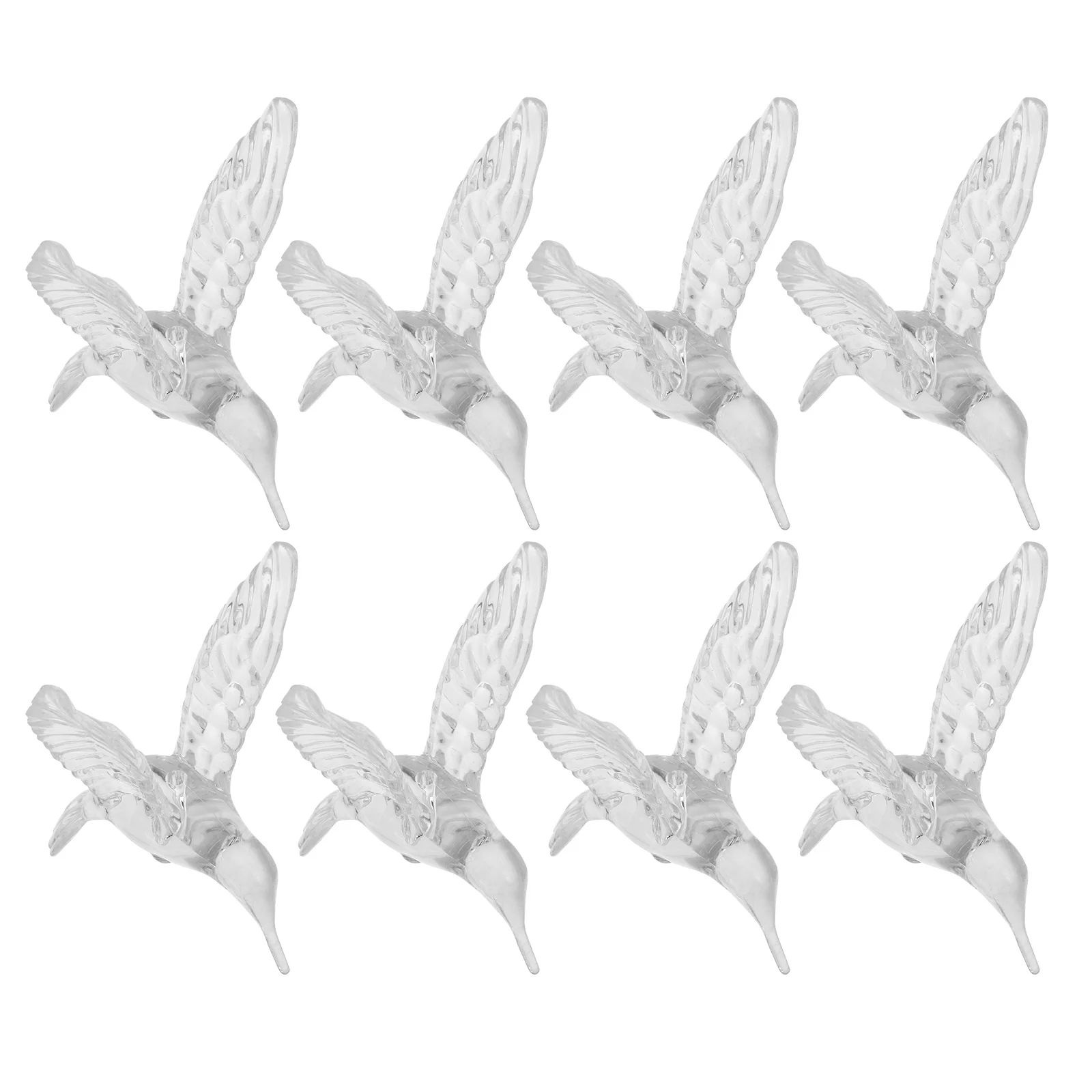 

8Pcs Acrylic Hummingbird Hanging Ornaments Transparent Pendants for Wedding Party Tree Home Decoration Home Flying Birds Decor