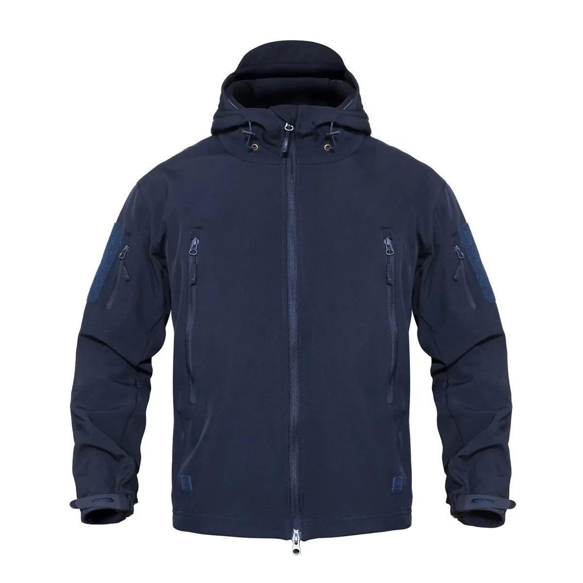 

Navy Blue Soft Shell Outdoors Jacket Men Waterproof Army Tactical Jacket Coat Winter Warm Fleece Hooded Windbreaker And Pants