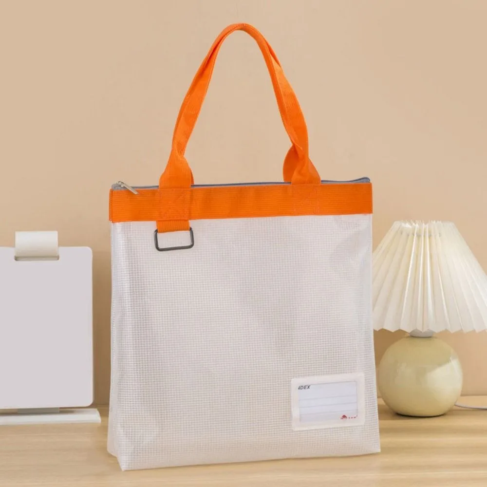 Large Capacity Handheld Project Bag Portable Durable File Storage Bag with Handle Lightweight Zipper Pouch Bag Business Trip