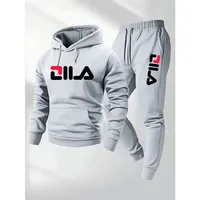 2025Spring and Autumn men's casual suit hooded sweatshirt and sweatpants 2-in-1 comfortable suit suitable for both men and women