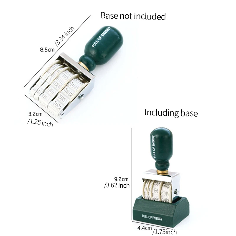 1pc Vintage date postmark stamp DIY roller knob stamp Planner hand made Junk Journal Supplies