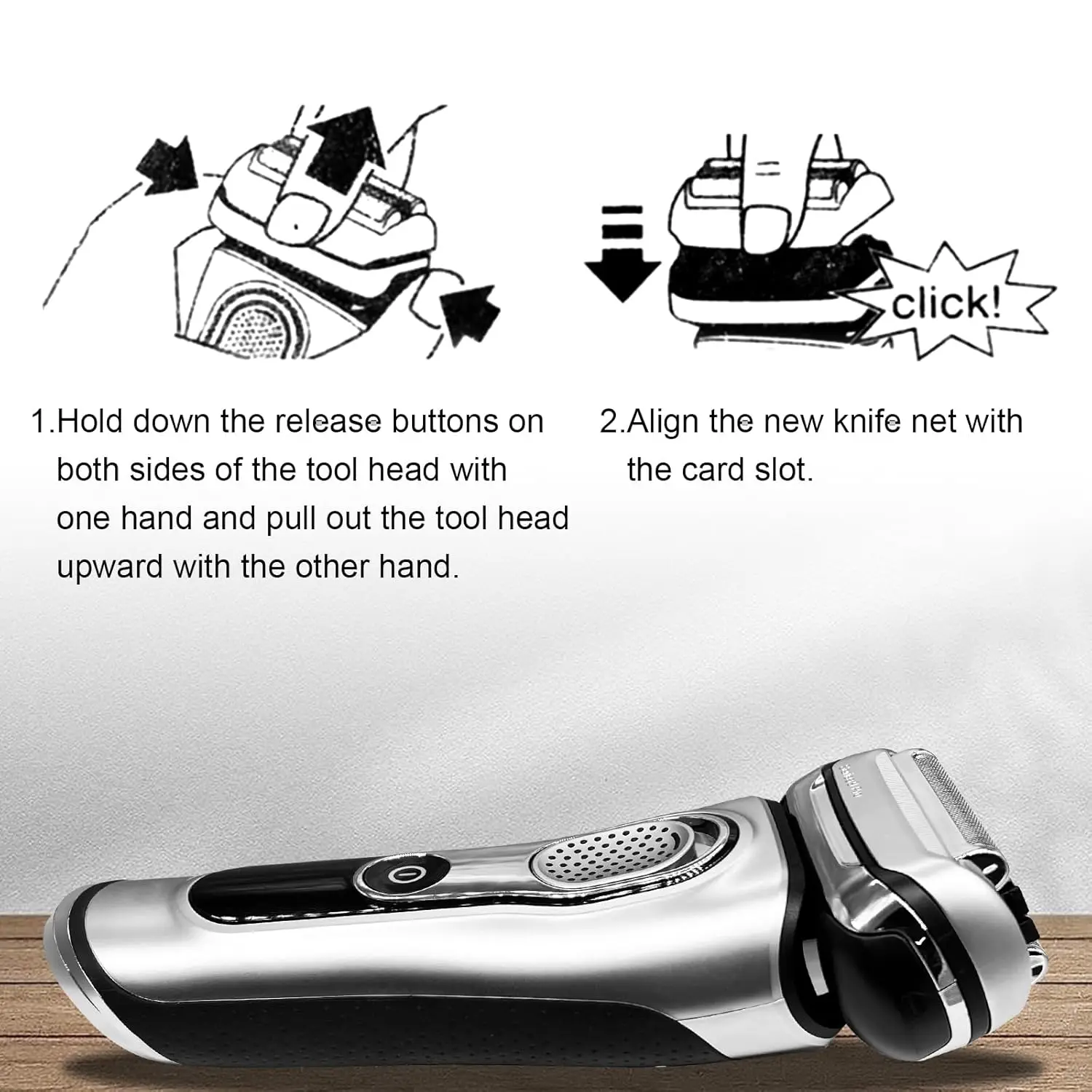 LISI 94M Series 9 Replacement Head Fit for Braun Series 9 Pro 9290cc 9291cc 9370cc 9376cc 9293s 9260s 9295cc Electric Shaver image 6