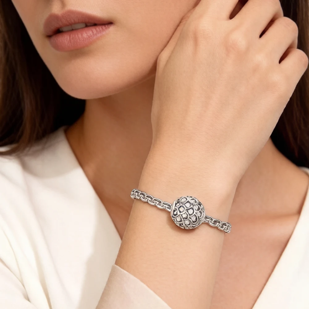Beads White CZ Fish New 925 Sterling Silver Charms Jewelry Accessories Gift For Women & Men