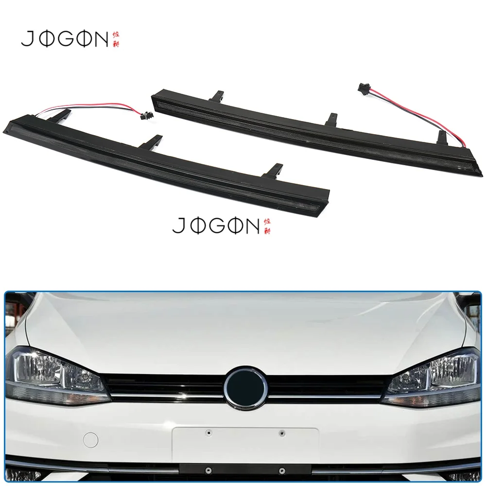 

For Volkswagen VW Golf 7 MK7 GTI R GTE GTD Prefacelift 2013-2017 Front Grille Light Dynamic Racing Grill Lamp Headlight Exterior