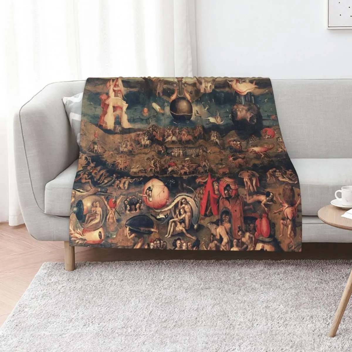 

The big eyes classic artwork of hieronymus bosch Throw Blanket Ultra Soft Flannel Fleece Blanket for All Seasons