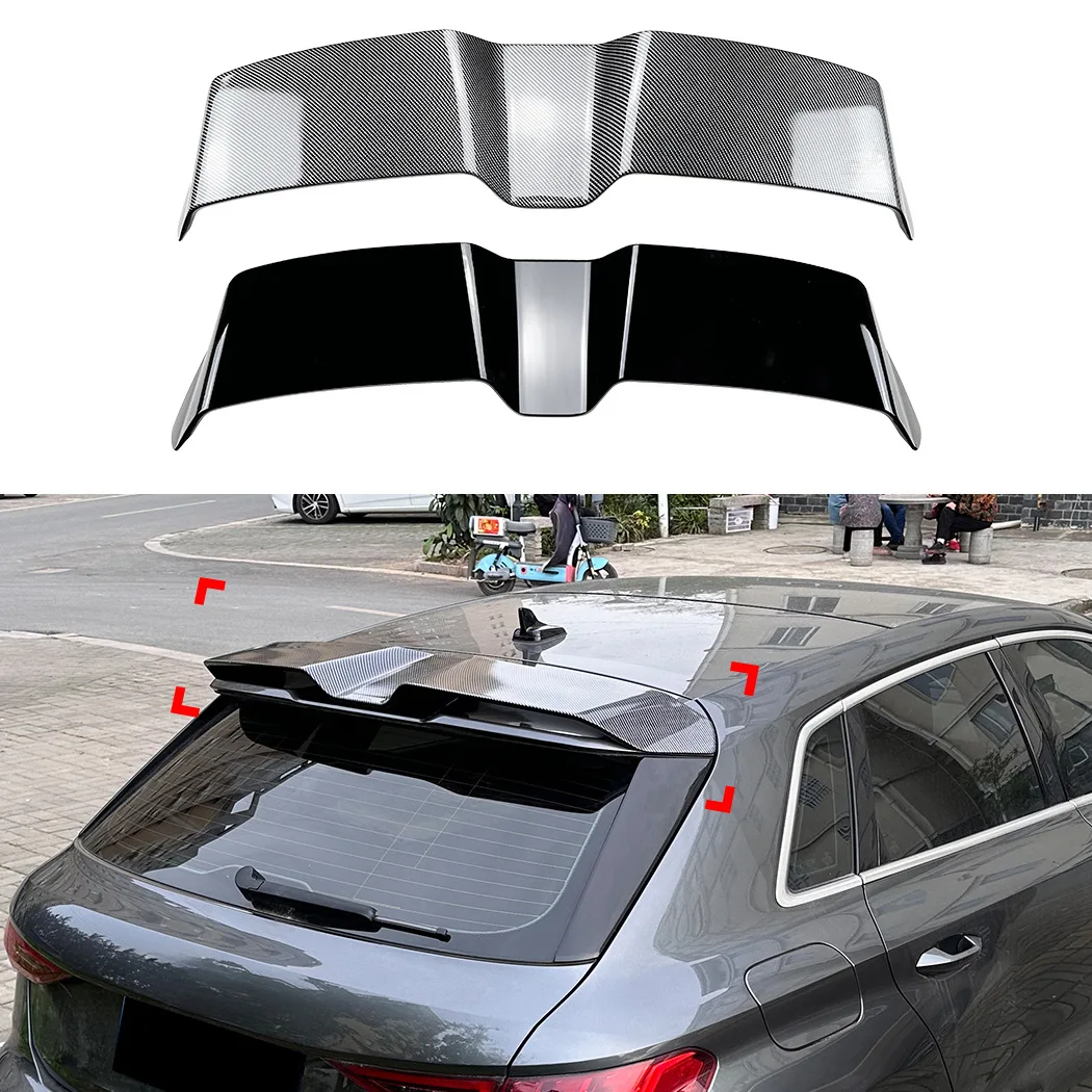 Glossy Black Tail Top Wind Spoilers Wings Rear Trunk Roof Sport Spoiler Wing Styling for Audi A3 8Y Sportback 2021+ 