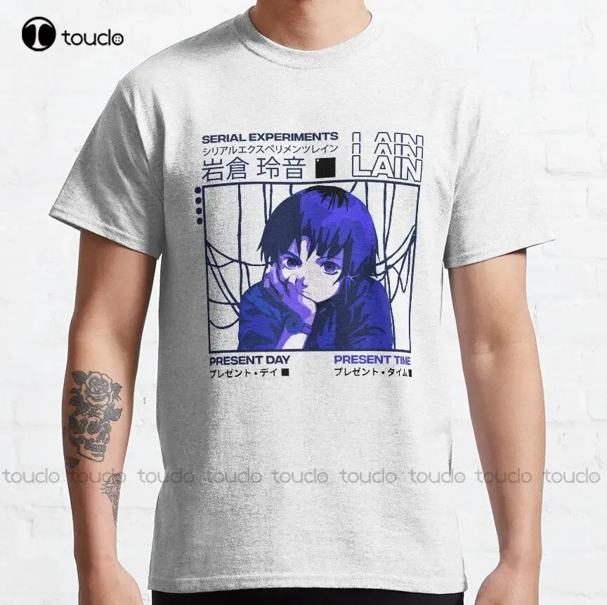 Serial Experiments Lain Classic T-Shirt Shirt Printing Custom Aldult Teen Unisex Digital Printing Tee Shirts Creative Funny Tee