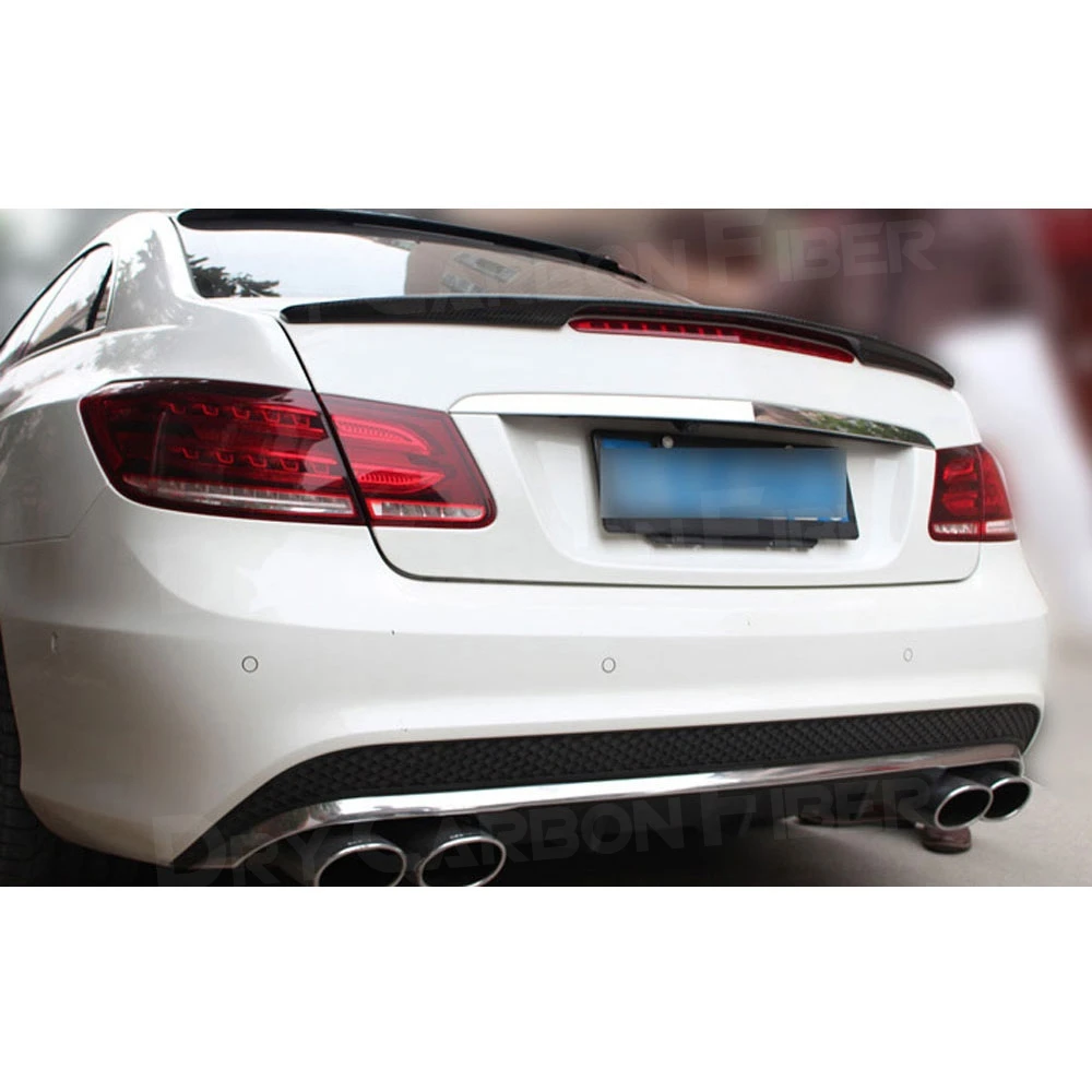 

JCYECF For W207 C207 Carbon Fiber Rear Bumper Trunk Lip Spoiler for Mercedes Benz E Class E260 E350 Coupe 2 Door 2010 - 2016