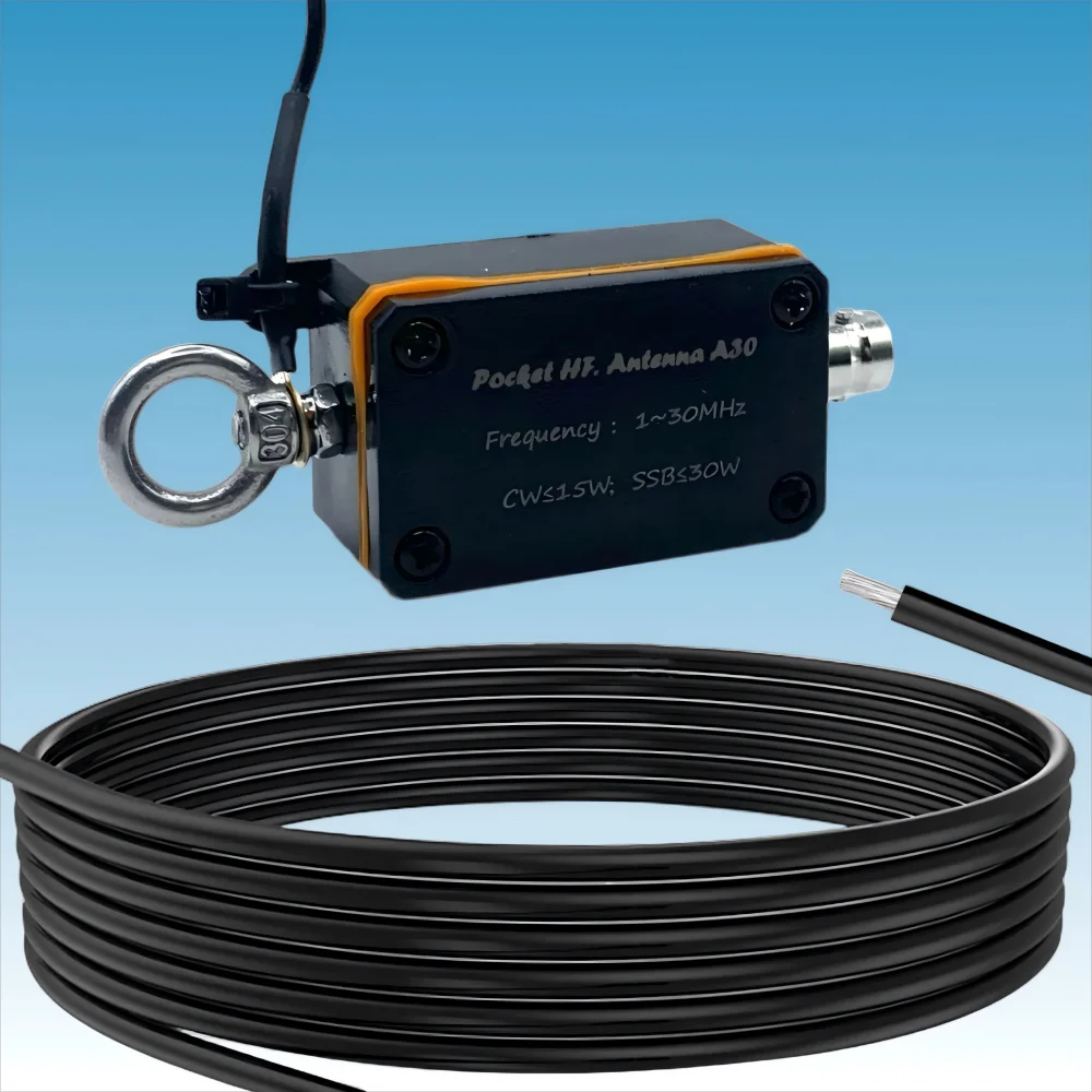 A30 1-30 MHZ Portable High-Frequency Broadband Antenna, Band Antenna Inverted V Horizontal End Feed Antenna