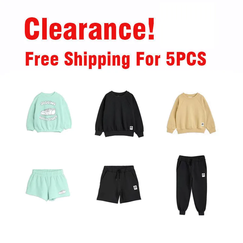 Clearance Kids Clothes Set 2024 Spring Summer Boys Girls Sweatshirt Pants Ins Baby Cotton Sports Top Trousers Children T Shirt