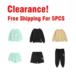 Clearance Kids Clothes Set 2024 Spring Summer Boys Girls Sweatshirt Pants Ins Baby Cotton Sports Top Trousers Children T Shirt