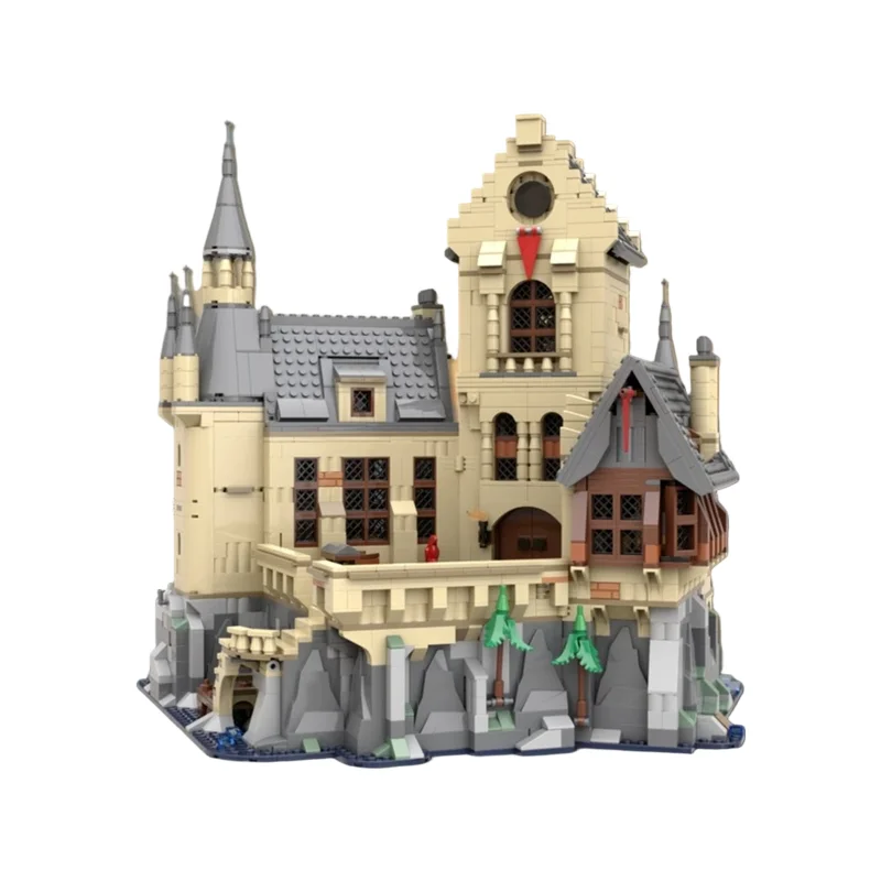 

MOC Expansion to HP Castle The Great Hall Building Blocks Medieval Castle Hall Add-On Bricks Set