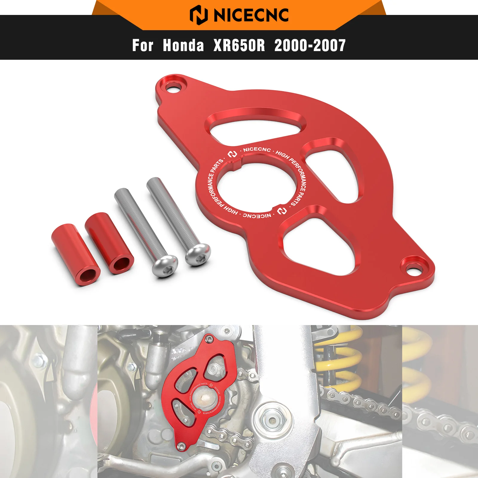

NICECNC For Honda XR650R XR 650R XR 650 R 2000 2001 2002 2003 2004 2005 2006 2007 Motorcycle Aluminum Sprocket Cover Chain Guard