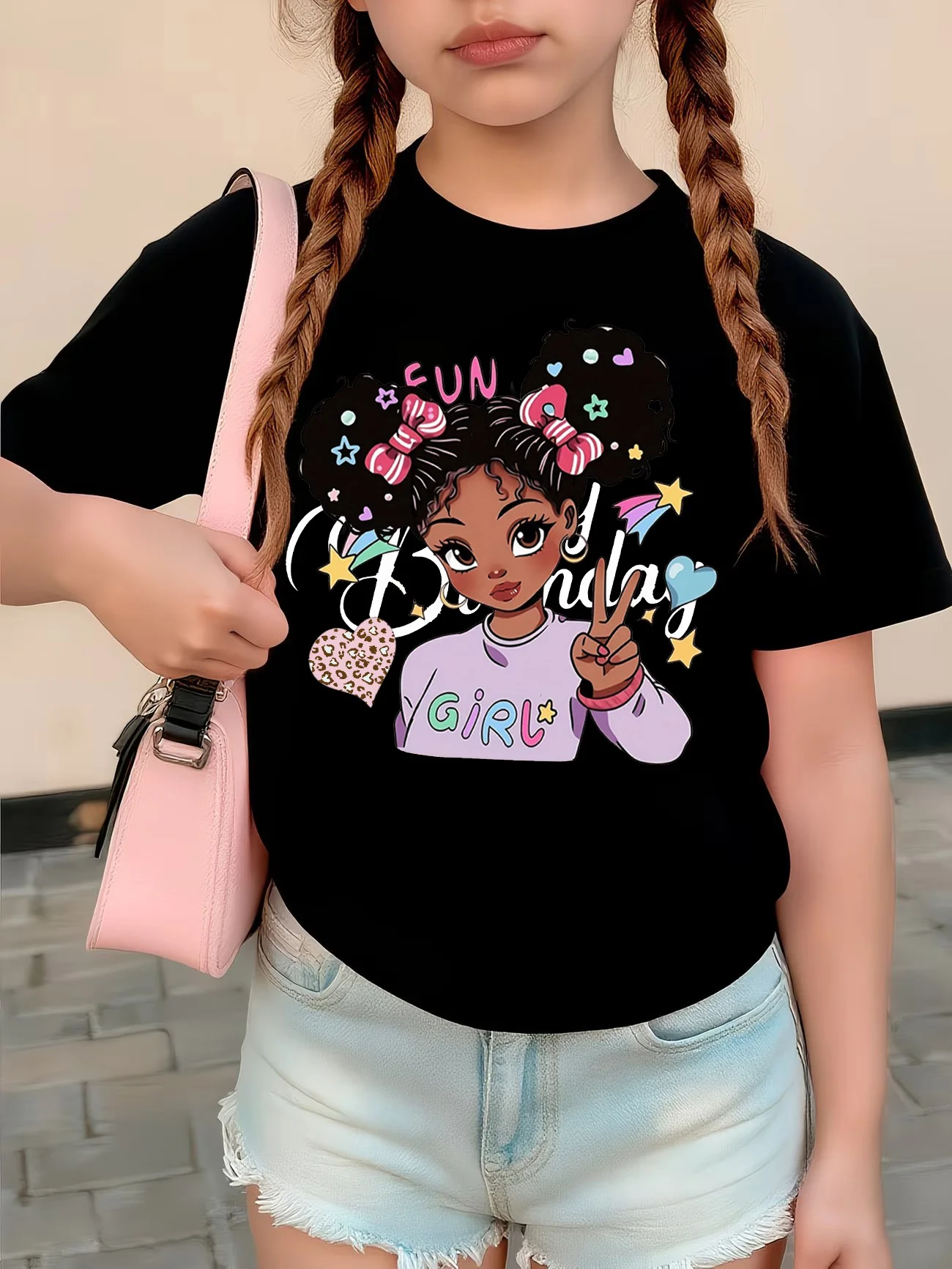 Y2K Retro Mode Mädchen Design T-Shirts Sommer Kurzarm Kinder T-Shirt Jungen Mädchen Frühling Lässiges Oberteil Tee