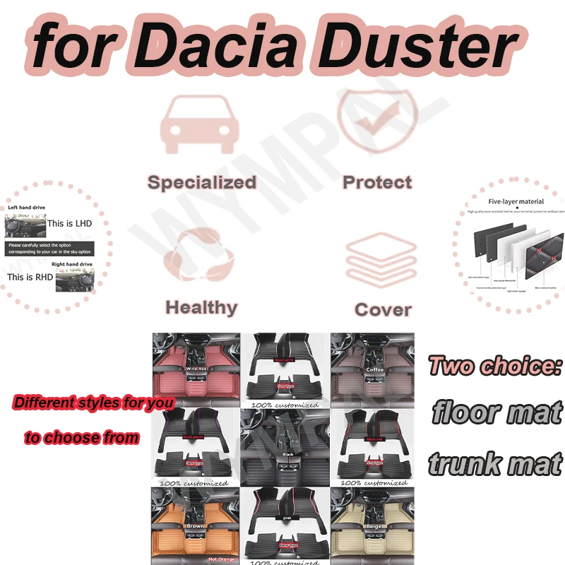 

Роскошные российские автомобильные коврики для Dacia Duster Renault Duster HM 2021 ~ 2022 водонепроницаемые защитные накладки автомобильные коврики автомобильные аксессуары