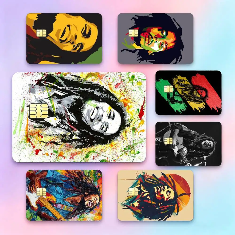 Reggae King B-Bob M-Marley  Credit Card HD Stickers Small Chip Waterproof Sticker Game Card Decal Gift