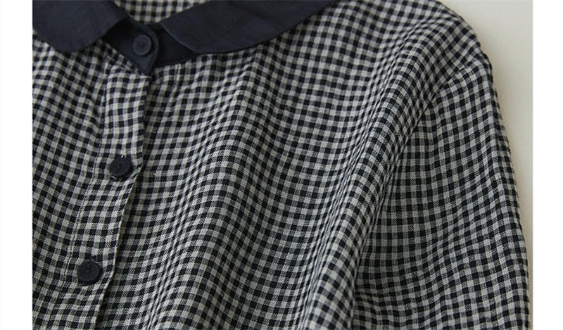 2026 Patchwork Fashion Black White Plaid Autumn Dresses Office Lady Work Dress Japanese Style Women Spring Casual Long Clothing