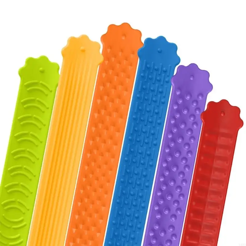 Y88D Clap on Bracelet Silicone Wristband Children Texture Stimulation Stress Reliever