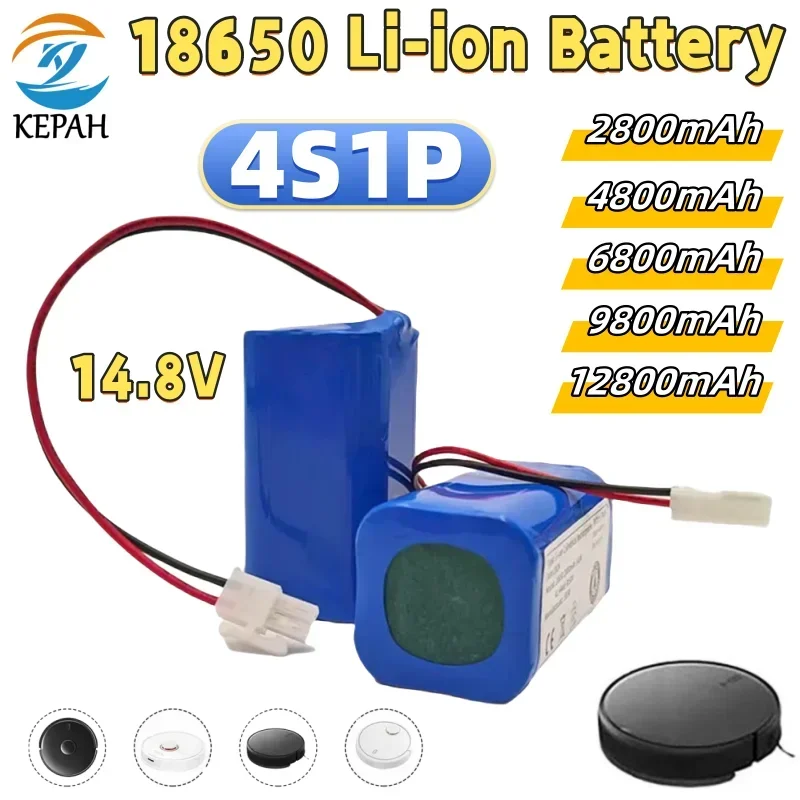 

NEW 14.8V 12800mAh 14.4V 9800mAh Lithium Battery For ILIFE A4 A4s V7 A6 V7s Plus Robot Vacuum Cleaner ILife 4S1P Real Capacity