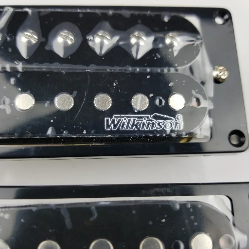 -Wilkinson WOHHB غيتار كهربائي أسود مفتوح بملف مزدوج التقاطات هامبوكر (زوج الجسر والرقبة)-خفيضات كبيرة #1