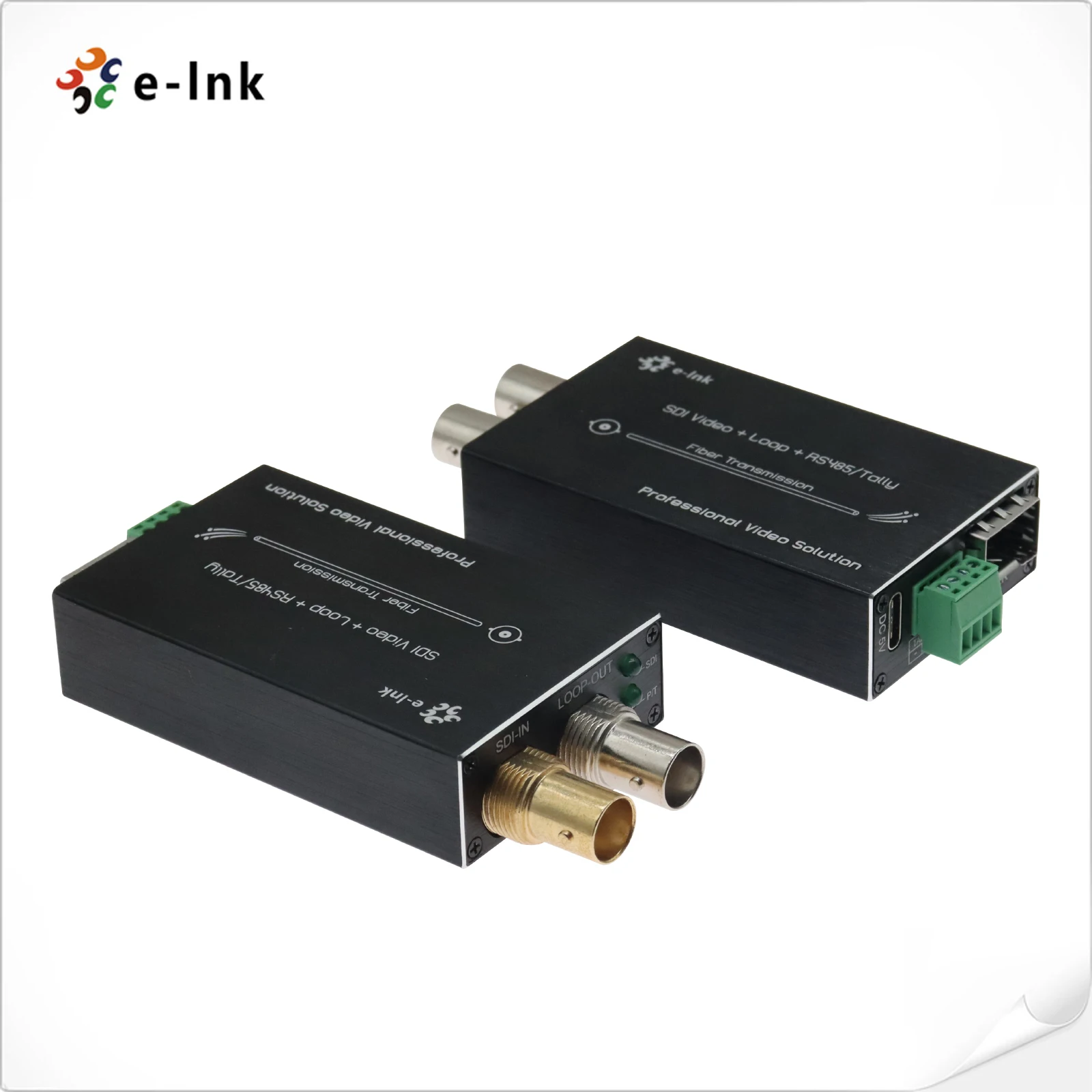 Konverter Ekstender Mini 3G-SDI ke Fiber MMF 500 Meter Konektor LC