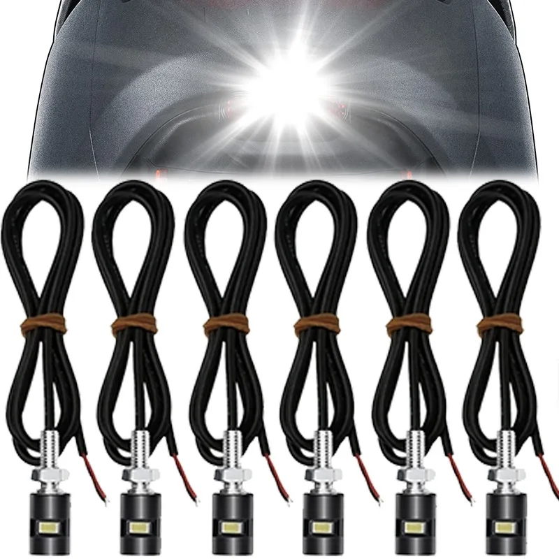 Motocicleta led luz da placa de licença 5630 smd super brilhante lâmpada da placa à prova dwaterproof água parafuso lâmpada para carro scooter auto 12v