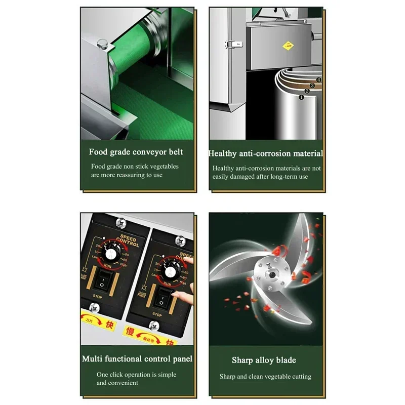 

Commercial Vegetable Cutting Machine Electric Slicer Cabbage Chilli Leek Scallion Celery Dicing Machine