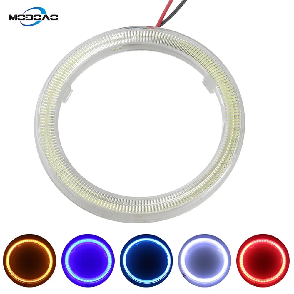 COB LED Angel Eyes Headlight Bulb, Halo Ring Lamp, Luz diurna do carro, DRL Fog Light, DC 12V Styling, Luzes decorativas