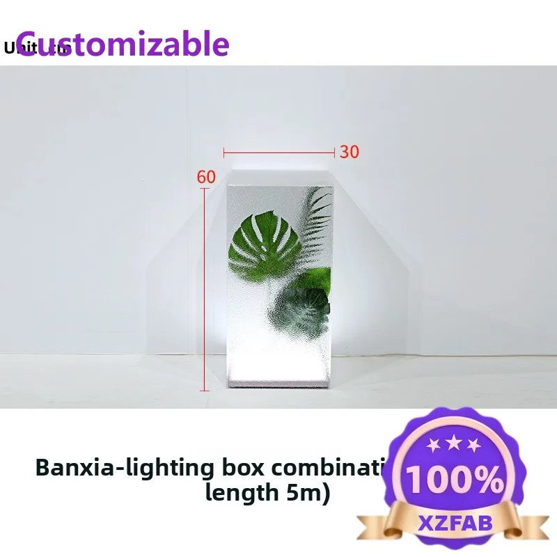 Factory Direct 2026 luminous stone pattern acrylic column, window decoration scene arrangement, beautiful Chen props