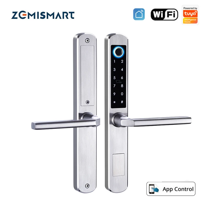 

Zemismart Tuya WiFi Smart Fingerprint Door Lock IP64 Outdoor Home Security Lock Password IC Cards Key Required App Unlock