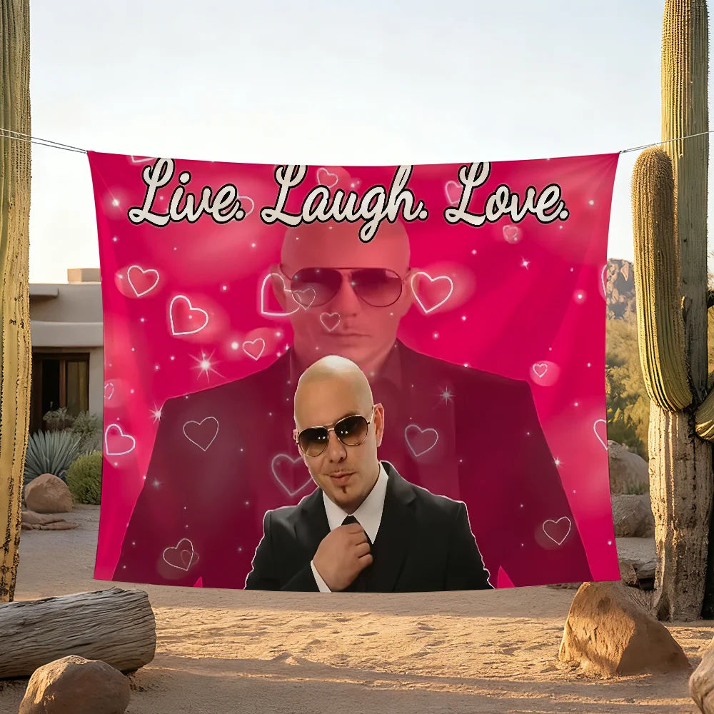 Funny Singer Pitbull Mr. Worldwide flag For Living Room Home Dorm Decor Wall Outdoor Camping Party Banner Gifts