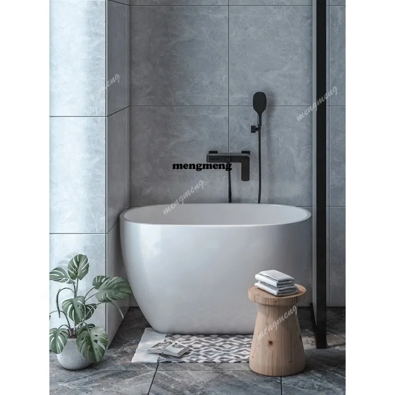 

SzSmall Apartment в японском стиле с глубоким пузырьком для взрослых, акриловая портативная бытовая маленькая ванна