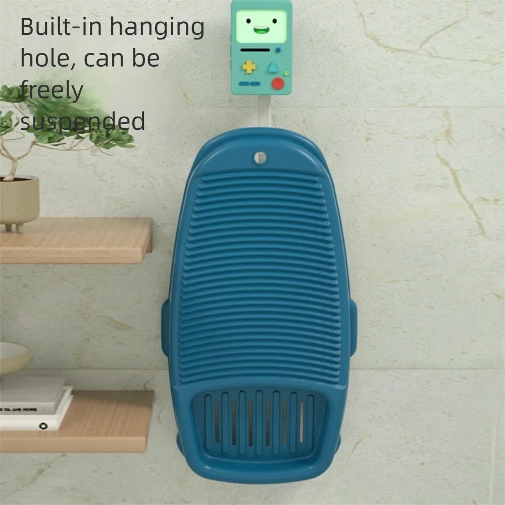 

Подвесная утолщенная доска для стирки, нескользящая доска для мытья дренажных отверстий с держателем для мыла, стиральная доска для грязной одежды, бытовая стирка